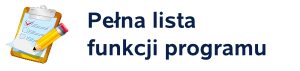Lista funkcji programu LeftHand Pełna Księgowość